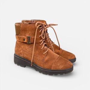 Clarks Calla Dance Suede Ankle Boot in Dark Tan Size 8 1/2W